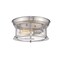 Z-Lite Sonna 2 Light Flush Mount, Brushed Nickel And Clear Seedy 727F10-BN - alternate 1